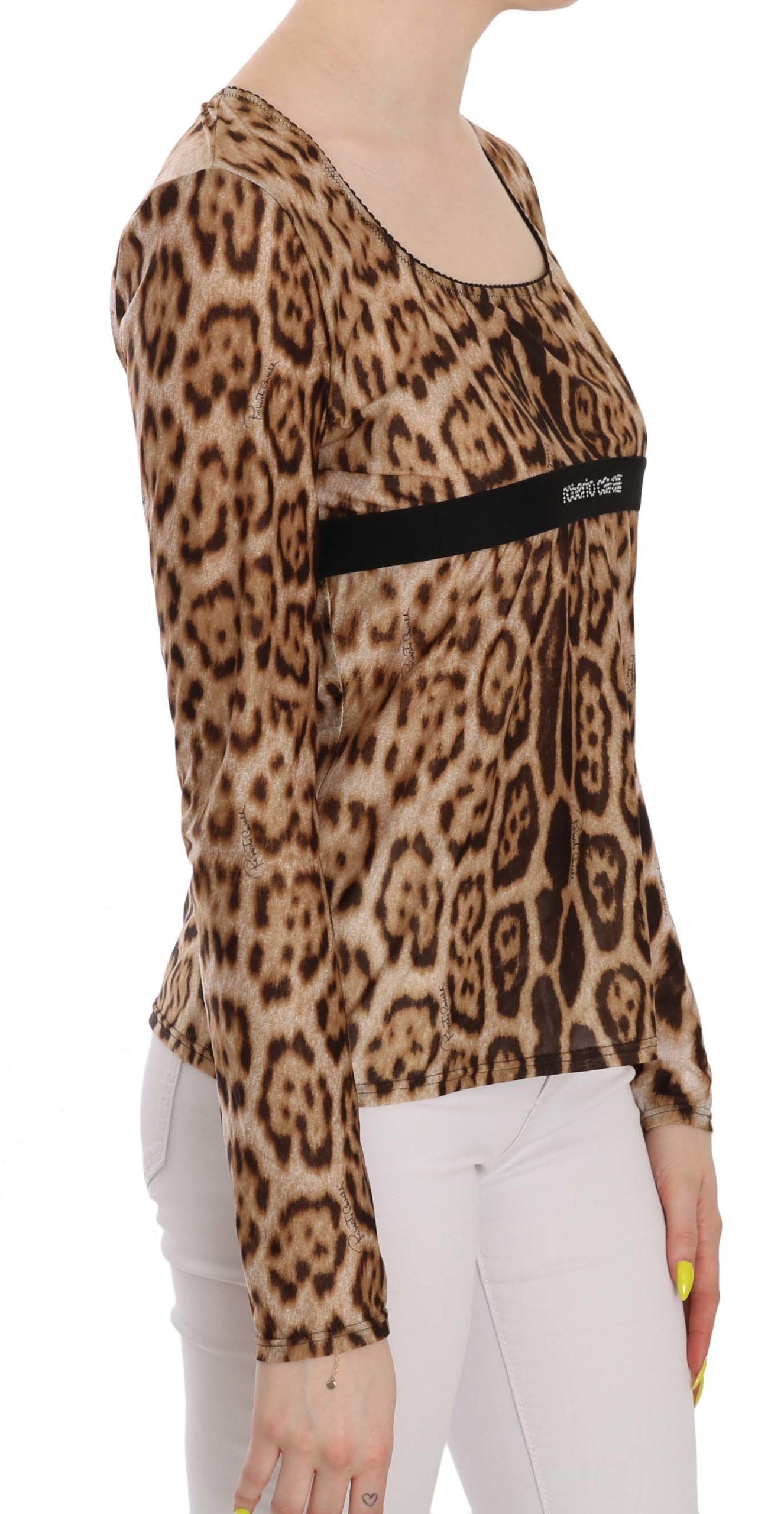 Elegant Leopard Long Sleeve Top - SEHABRANDS