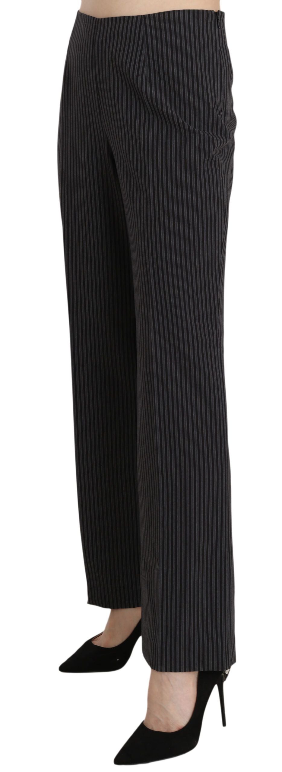 Elegant Striped Straight Fit Pants - SEHABRANDS