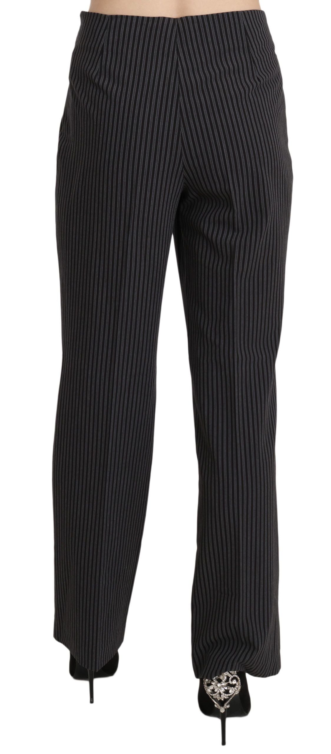 Elegant Striped Straight Fit Pants - SEHABRANDS