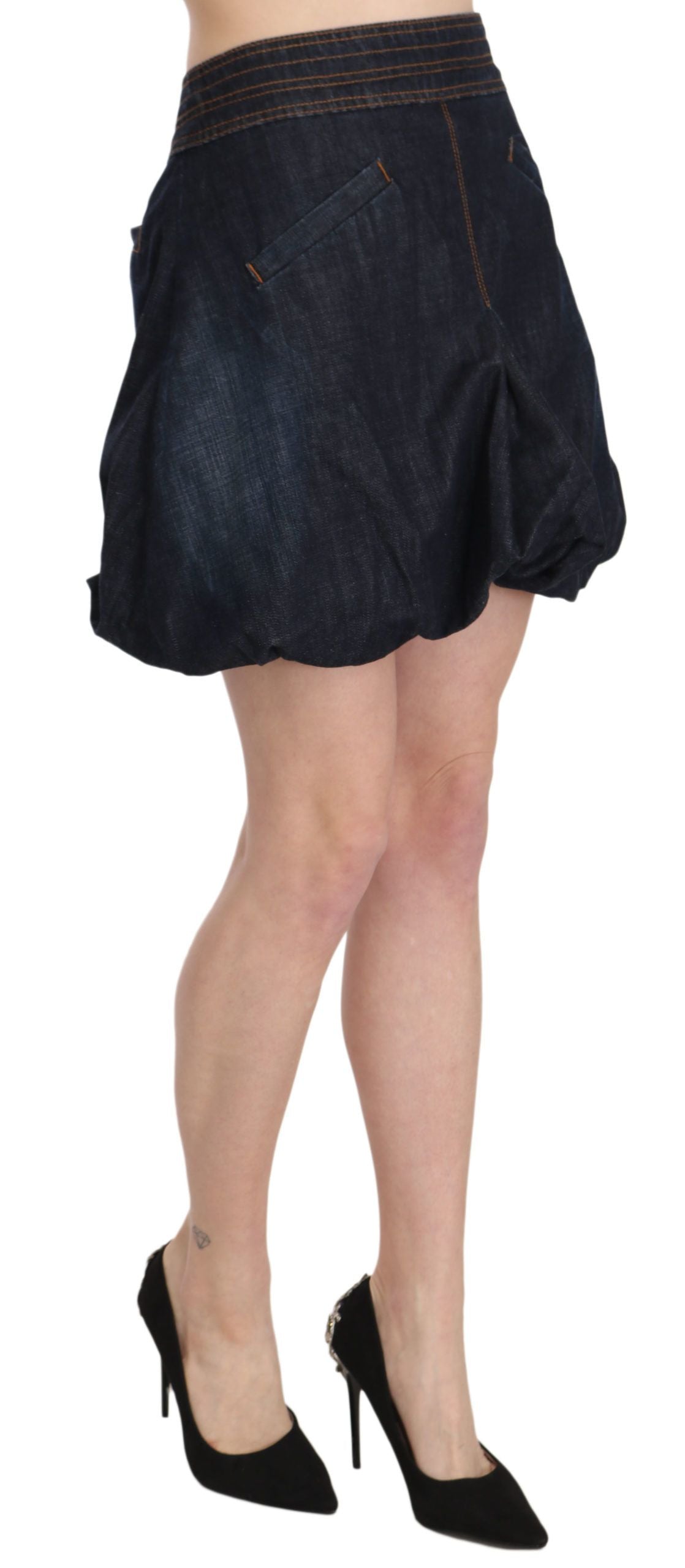 Chic Dark Blue A-Line Mini Skirt - SEHABRANDS