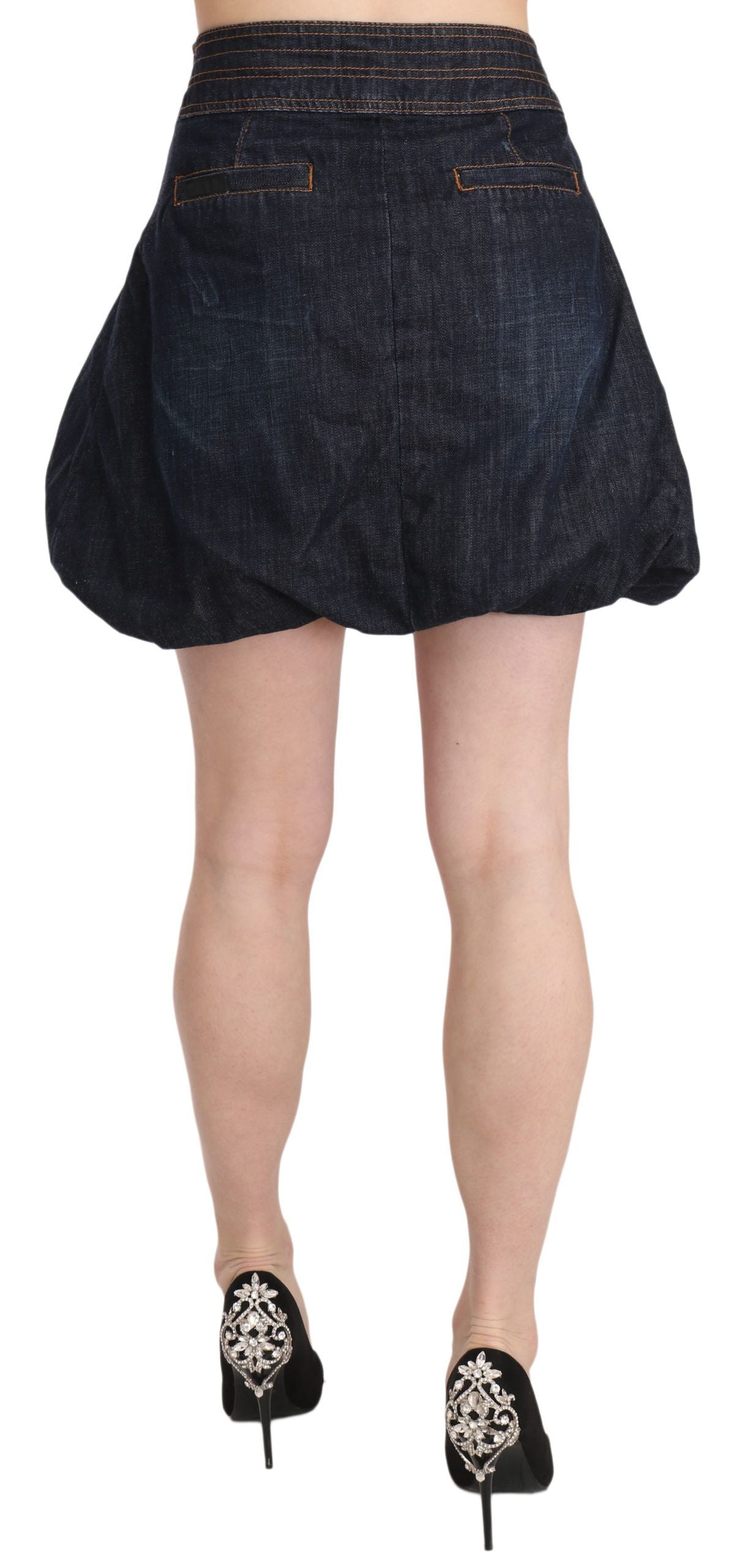 Chic Dark Blue A-Line Mini Skirt - SEHABRANDS