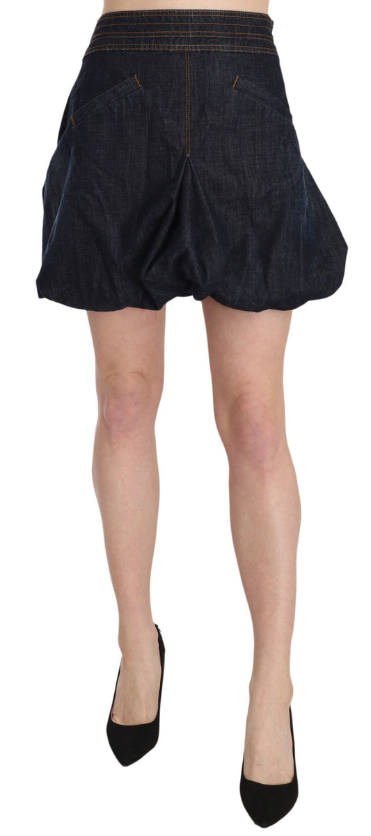 Chic Dark Blue A-Line Mini Skirt - SEHABRANDS