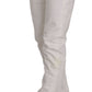 Chic White Skinny Cotton Blend Pants - SEHABRANDS