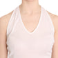 Elegant White Halter Casual Tank Top - SEHABRANDS