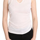 Elegant White Halter Casual Tank Top - SEHABRANDS