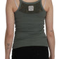 Chic Green Spaghetti Strap Casual Tank Top - SEHABRANDS