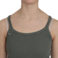 Chic Green Spaghetti Strap Casual Tank Top - SEHABRANDS