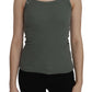 Chic Green Spaghetti Strap Casual Tank Top - SEHABRANDS