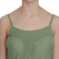 Emerald Silk Spaghetti Strap Tank Top - SEHABRANDS