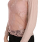 Chic Pink See-Through Cotton Blouse - SEHABRANDS