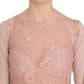 Chic Pink See-Through Cotton Blouse - SEHABRANDS