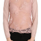 Chic Pink See-Through Cotton Blouse - SEHABRANDS