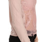 Chic Pink See-Through Cotton Blouse - SEHABRANDS