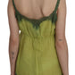 Elegant Green Lace Linen Tank Top - SEHABRANDS