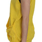 Elegant Yellow Sleeveless Cotton Vest - SEHABRANDS