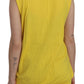 Elegant Yellow Sleeveless Cotton Vest - SEHABRANDS