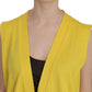 Elegant Yellow Sleeveless Cotton Vest - SEHABRANDS