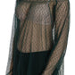 Elegant Green Mesh Long Sleeve Top - SEHABRANDS