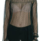 Elegant Green Mesh Long Sleeve Top - SEHABRANDS