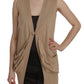 Elegant Sleeveless Cotton Cardigan Top - SEHABRANDS