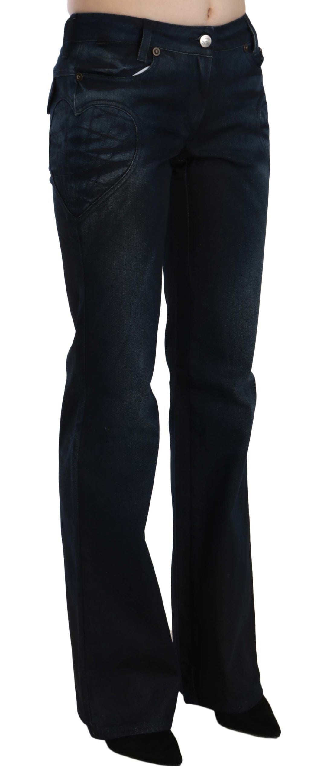 Chic Mid Waist Straight Denim Pants - SEHABRANDS