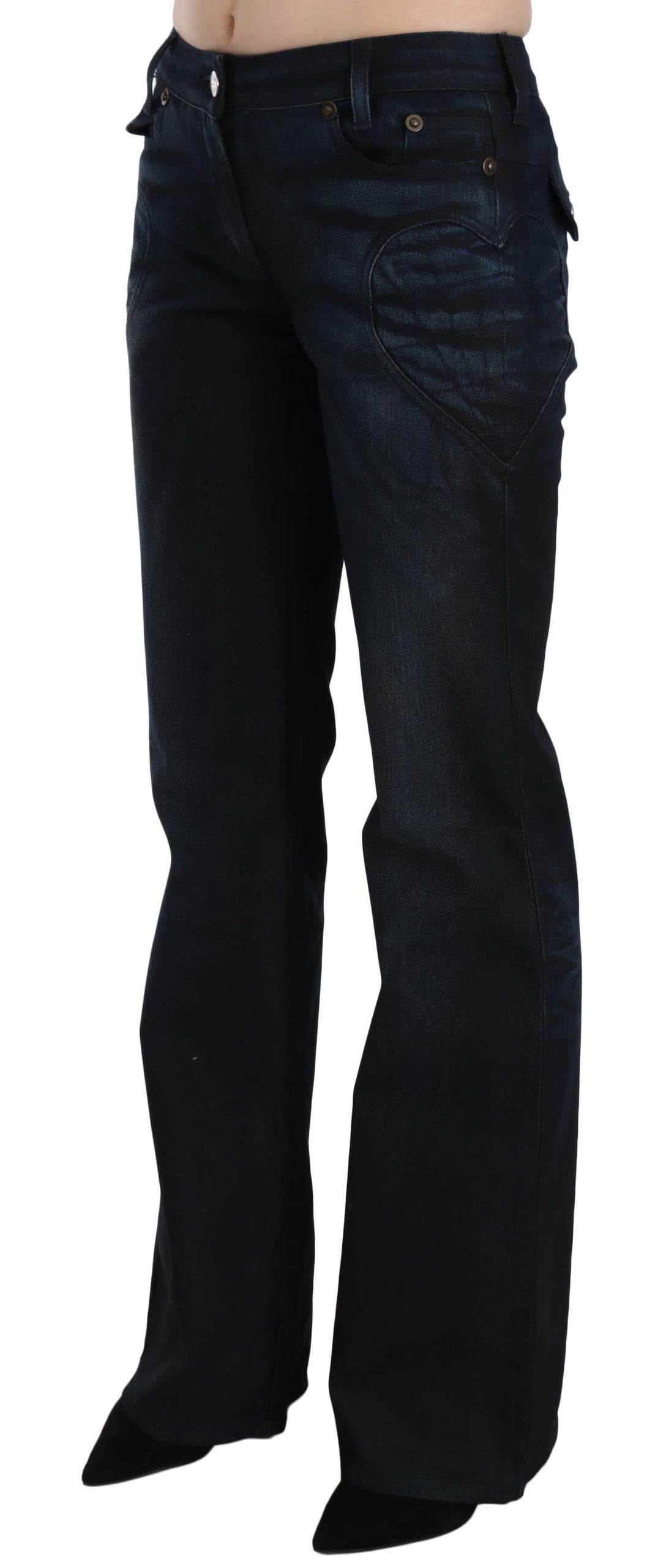 Chic Mid Waist Straight Denim Pants - SEHABRANDS