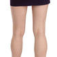 Elegant Purple High-Waist A-Line Mini Skirt - SEHABRANDS