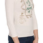 Elegant White Long Sleeve Crew Neck Top - SEHABRANDS