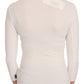 Elegant White Long Sleeve Crew Neck Top - SEHABRANDS