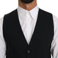 Dolce & Gabbana Elegant Blue Formal Wool-Blend Dress Vest