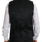 Dolce & Gabbana Sleek Black Cotton Blend Dress Vest