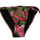 Dolce & Gabbana Elegant Rose Pattern Bikini Bottom