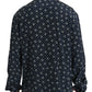 Dolce & Gabbana Silken Elegance: Blue Skull Print Lounge Shirt