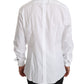 Dolce & Gabbana Elegant White Cotton Gold Fit Shirt