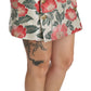 Dolce & Gabbana Elegant White Floral High Waist Skirt