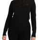 Dolce & Gabbana Elegant Silk-Blend Black Lace Blouse