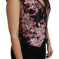 Dolce & Gabbana Elegant Floral Brocade Plunging Vest Top