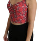 Dolce & Gabbana Elegant Floral Brocade Cropped Top