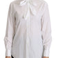 Dolce & Gabbana Elegant White Turtle Neck Polo Top