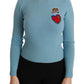 Dolce & Gabbana Queen Heart Beaded Wool Sweater