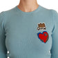 Dolce & Gabbana Queen Heart Beaded Wool Sweater