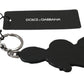 Dolce & Gabbana Elegant Trio-Tone Leather Keychain