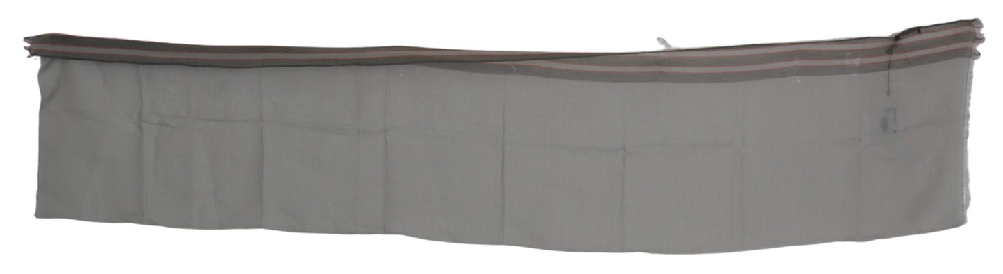 Elegant Gray Cotton Men's Scarf - SEHABRANDS