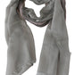 Elegant Gray Cotton Men's Scarf - SEHABRANDS