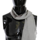 Elegant Gray Cotton Men's Scarf - SEHABRANDS