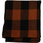 Chic Orange Check Wool Blend Scarf - SEHABRANDS