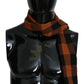 Chic Orange Check Wool Blend Scarf - SEHABRANDS