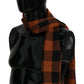 Chic Orange Check Wool Blend Scarf - SEHABRANDS