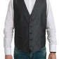 Dolce & Gabbana Elegant Gray Wool Blend Dress Vest