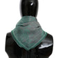 Elegant Silk Green Printed Scarf - SEHABRANDS